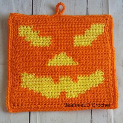 Jack O'Lantern Face Pot Holder