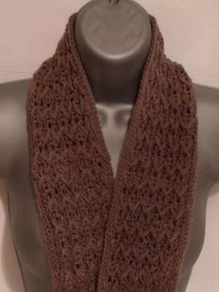 Cowl Infinity Scarf with Zig Zag Pattern