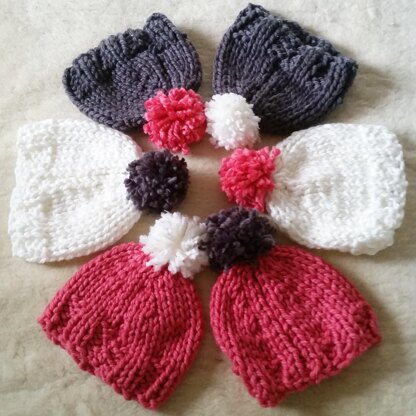 Knitted Neapolitan Beanies