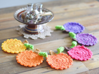 Colorful Pumpkin Coasters