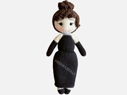 Audrey Hepburn. Knitting Doll Pattern.