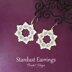 Crochet pattern for crochet Stardust Earrings - crochet pdf pattern -