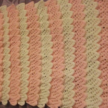 Knitted Frills Baby Blanket