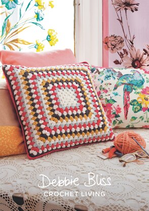 "Simple Square Cover" - Cushion Crochet Pattern For Home in Debbie Bliss Rialto DK - DBS064