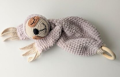 Sloth Comforter & Teether, Sloth Lovey Crochet pattern by Olive's Toy Box