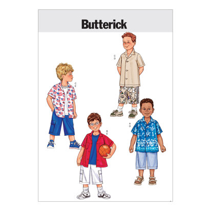 Butterick Boys' Shirt & Shorts B3475 - Sewing Pattern