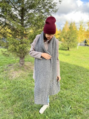 Alpaca blanket scarf