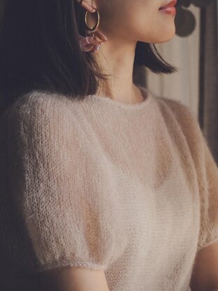 Lily Sheer Top Knitting pattern by Irene Lin | LoveCrafts