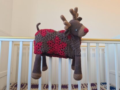 3in1 Festive Reindeer Baby Blanket