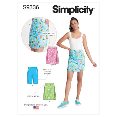 Simplicity Misses' Knit Skorts and Shorts S9336 - Sewing Pattern