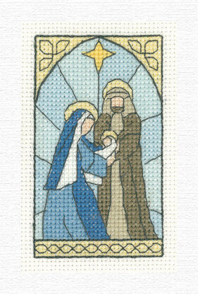 Heritage Nativity Scene Christmas Card Cross Stitch Kit - 10cm x 15cm