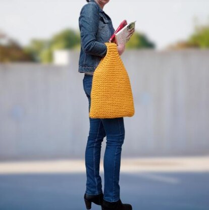 Chunky knit grocery bag