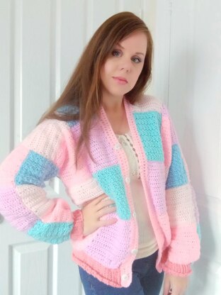 Crochet Pastel Patchwork Cardigan Pattern