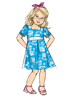 Butterick Children's Dress B6886 - Paper Pattern, Size 2-3-4-5-6