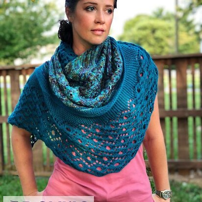 Peacock Feather Shawl - knitting pattern
