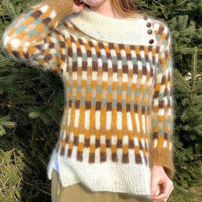Sugar Wafer Mohair Pullover Sweater