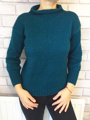 Ladies teal sweater