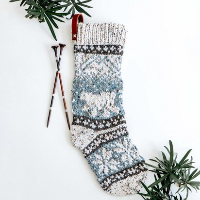 Polar Bear Stroll Knit Stocking