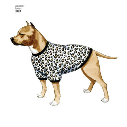 Simplicity 8824 Dog Coats in Three Sizes - Paper Pattern, Size A (S-M-L)