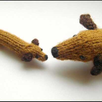 Mommy and Baby Dachshund - knitting pattern