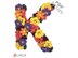 Floral letter K crochet applique pattern