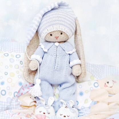 Knitting Pattern Doll clothes Outfit Bedtime Baby for Bunnny, Doll, Cat, Puppy, Lamb