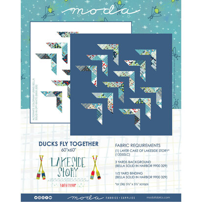 Moda Fabrics Ducks Fly Together Quilt - Downloadable PDF