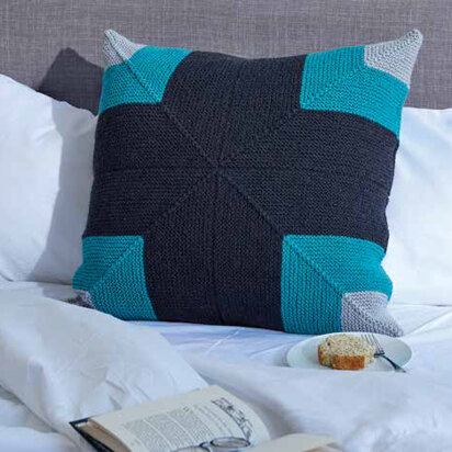 Mighty Mitered Knit Pillow in Caron One Pound - Downloadable PDF