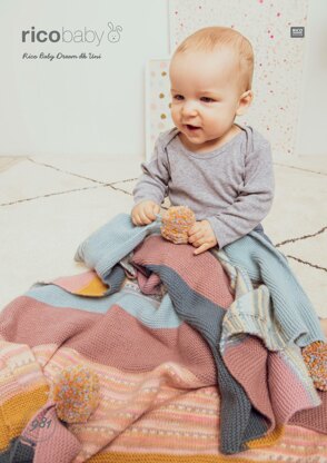 Blanket in Rico Baby Dream DK Uni - 981 - Downloadable PDF