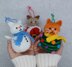 PDF Christmas KNITTING PATTERN Cat-mas Bauble Decoration Dk Hanging Decoration Cute Cat Moggy Ornaments Christmas Tree Santa Snowman Snowcat