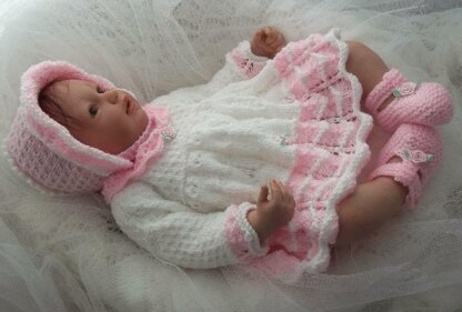Baby Dress, Bonnet & Shoes Pattern #45