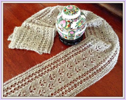 Blossoms and Vines Lace Scarf