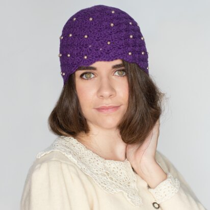 Scalloped Pearl Cloche Hat