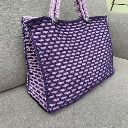 Brickwork Beach Bag - knitting pattern