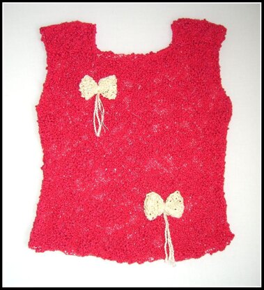 Lacy Top with Bows (allsquareknits)