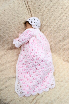 Crochet Pattern girl & boy christening set UK & USA Terms #120