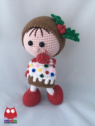 172 Doll in a Christmas Muffin outfit