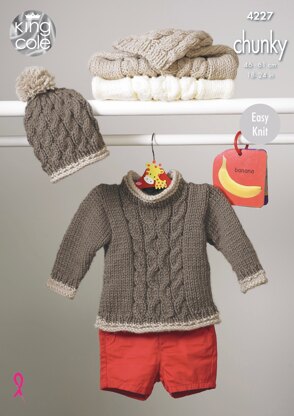 Sweaters, Jacket & Hats in King Cole Chunky - 4227 - Downloadable PDF