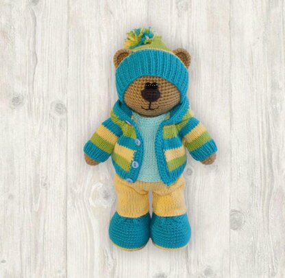 Billy Bear Crochet + Knitting Pattern (with clothes)