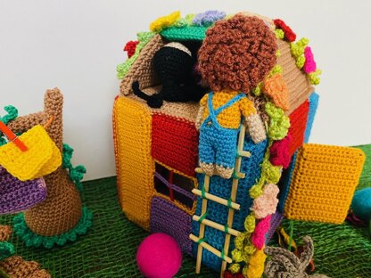 Amigurumi jungle of dreams - Fantasy jungle hut