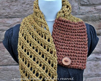 Serenity lace button scarf