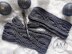 Cables knit-look mitts