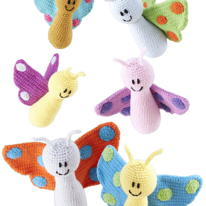 Crocheted Butterflies in King Cole Big Value DK 50g - 9160pdf - Downloadable PDF