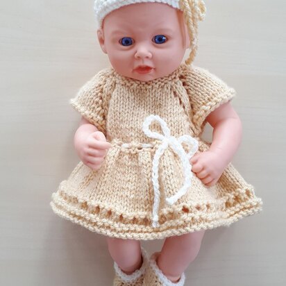 Beige Outfit for Baby Doll