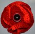 Crochet Poppy Brooch