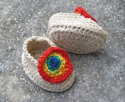 Baby slippers rainbow