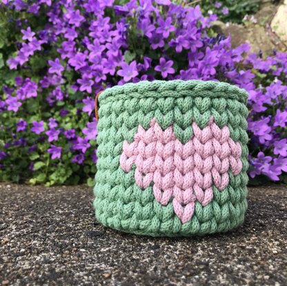 Heart Crochet Basket