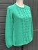 Raglan Cardigan with Eyelet Motifs