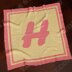 Letter H Name C2C crochet baby blanket pattern | 2 colors design