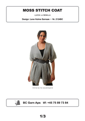 Moss Stitch Coat in BC Garn Semilla - 2124BC - Downloadable PDF